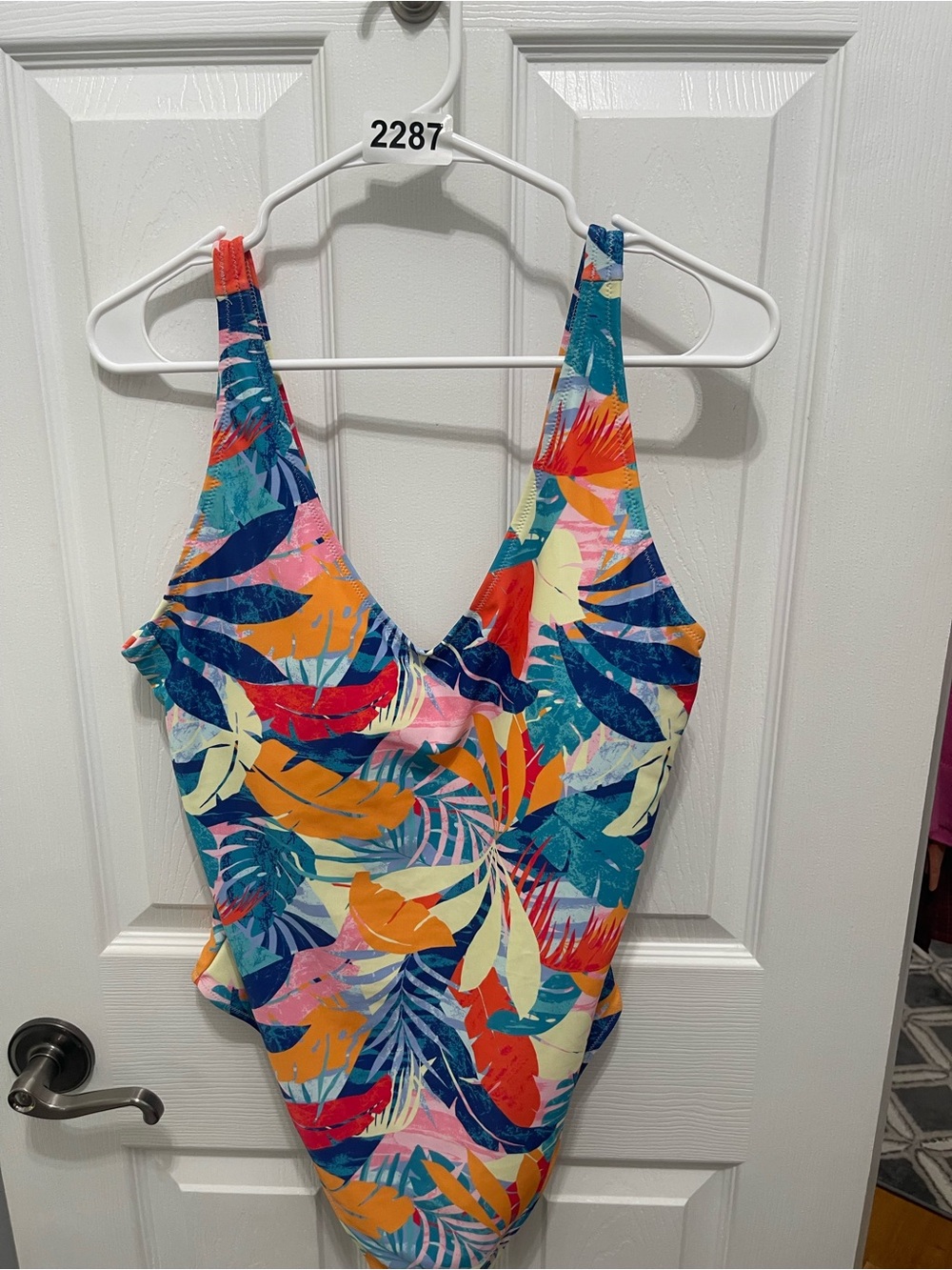 Old Navy women’s One-Piece Swimsuit - Blue, Orange, Yellow, Pink - Picture 2 of 13